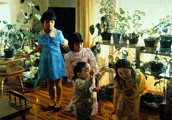 Four Children With Plants