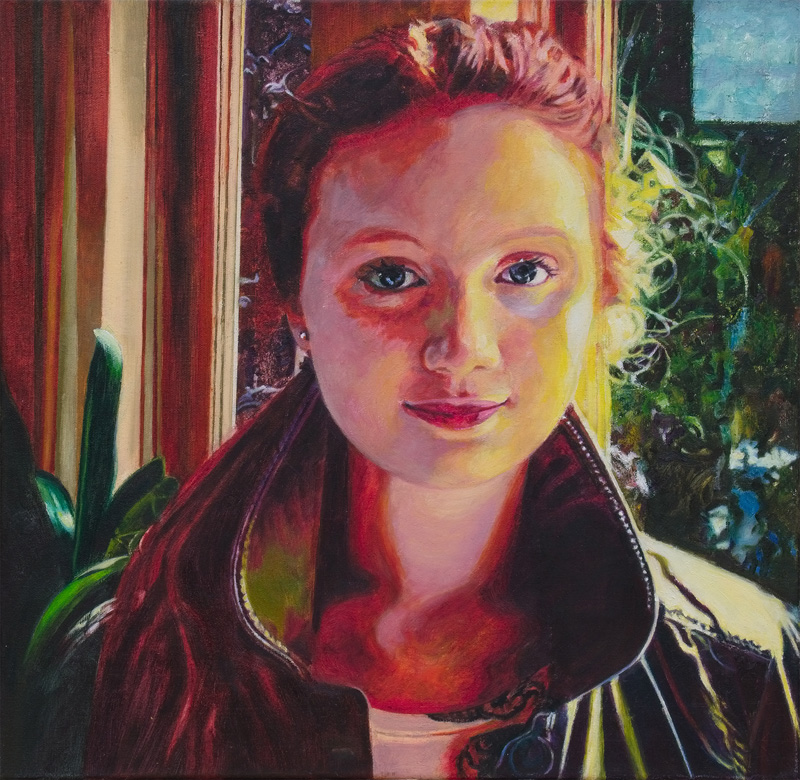 Solange with a Plant